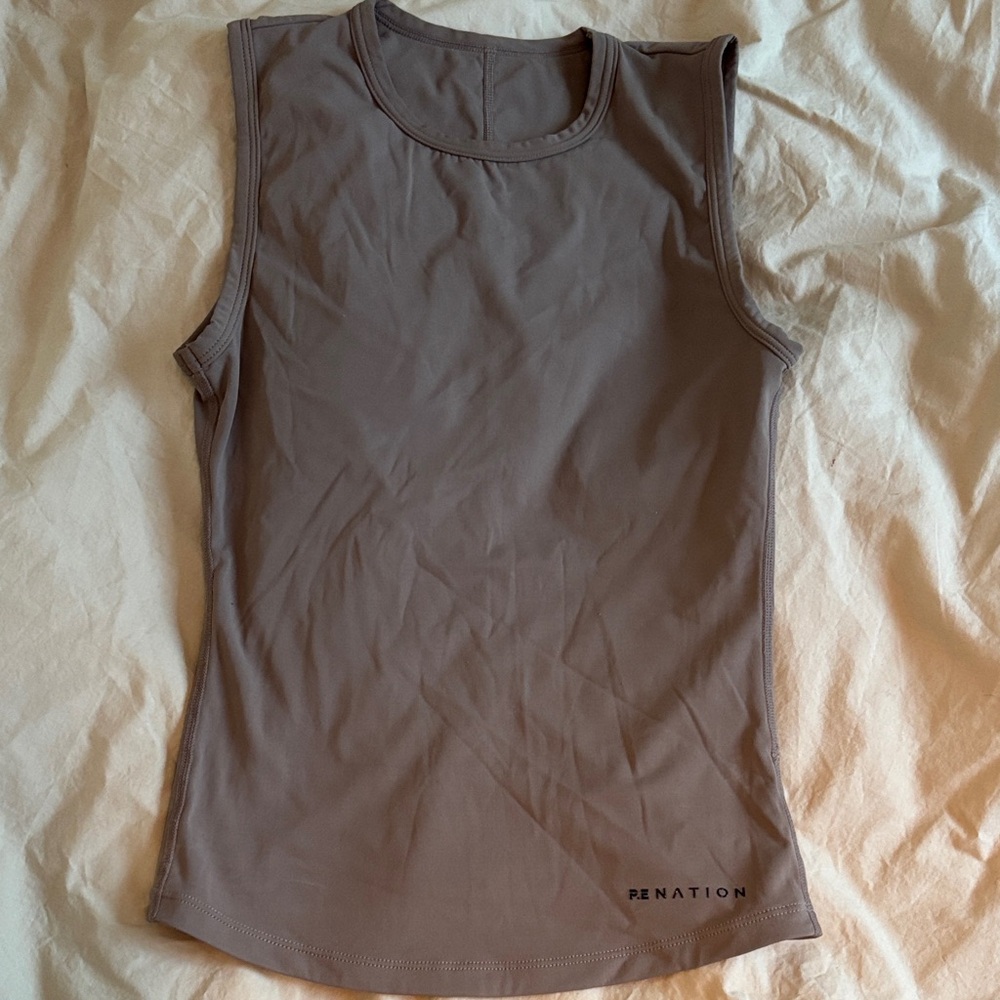 P.E Nation Taupe Muscle Tee